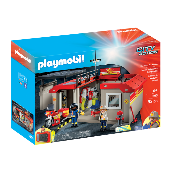 Playmobil : Caserne de Pompiers Transportable