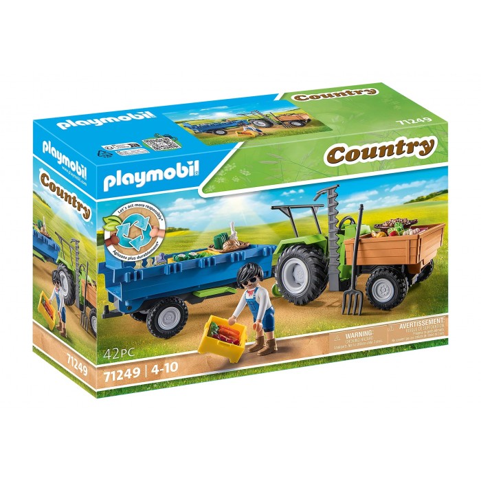 Playmobil Country : Tracteur avec remorque