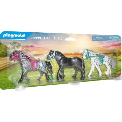 Playmobil Country : 3 chevaux - Frison, Knabstrupper et Andalou *