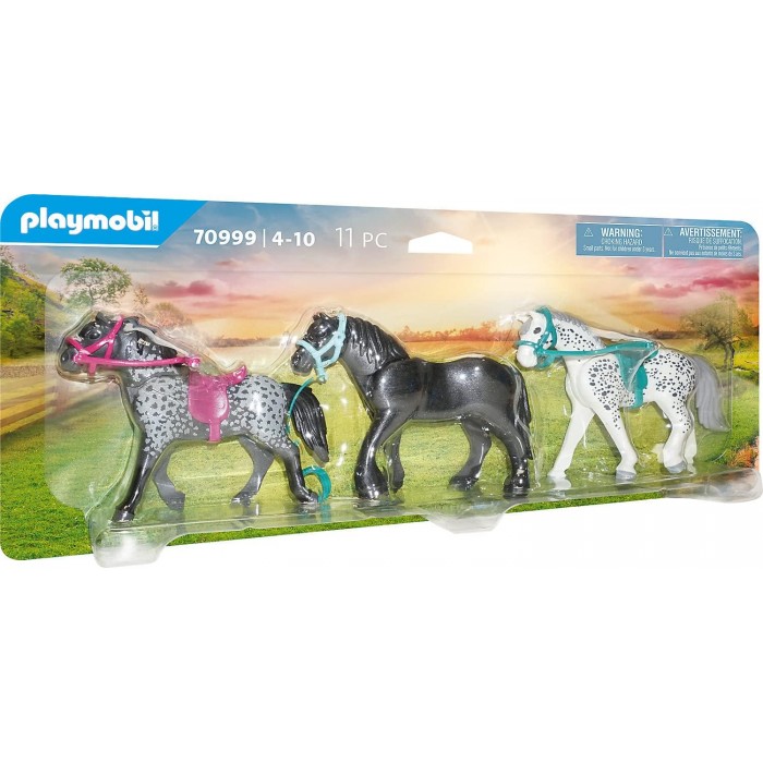 Playmobil Country : 3 chevaux - Frison, Knabstrupper et Andalou