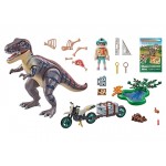 Playmobil Dinos : Explorateur avec moto et tyrannosaure