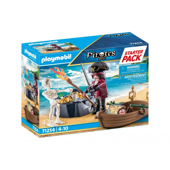 Playmobil Pirates : Starter pack - Pirate et barque