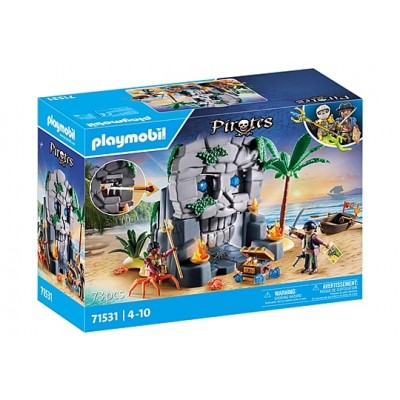 Playmobil Pirates : Ile au trésor avec pirate et monstre marin