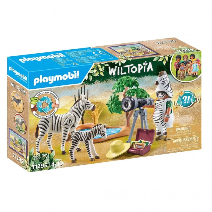 Playmobil Wiltopia : Photographe avec déguisement et zèbres