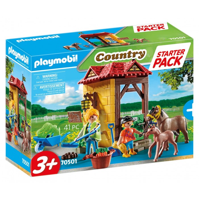 Playmobil : Starter Pack - Box et poneys