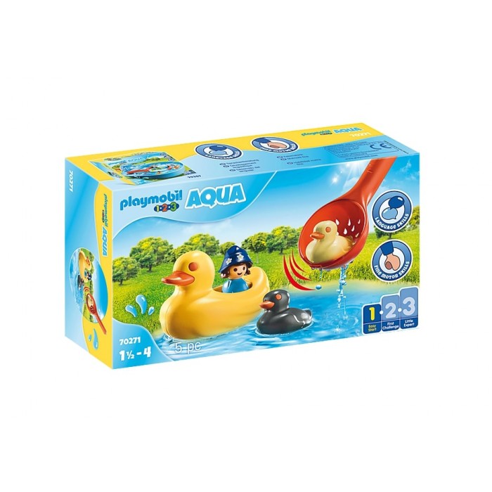 Playmobil : 1.2.3. Aqua - Famille de canard et enfant