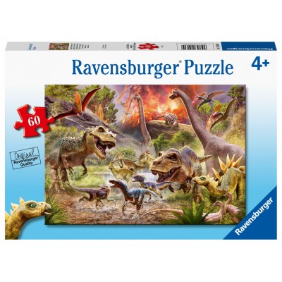 Casse-tête : Bataille de dinosaures - 60 pcs - Ravensburger