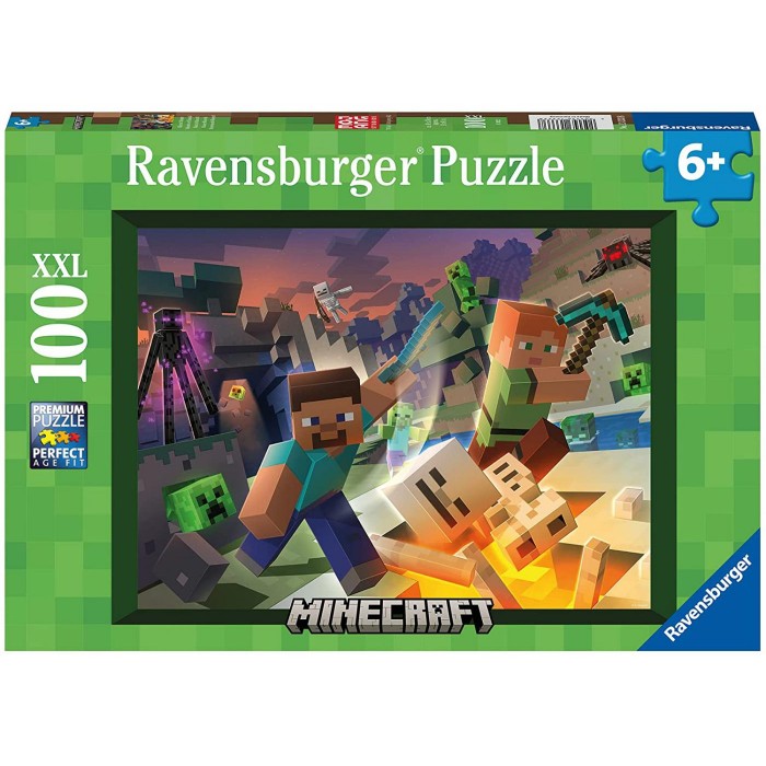 Casse-tête : Monstres de Minecraft - 100 pcs - Ravensburger