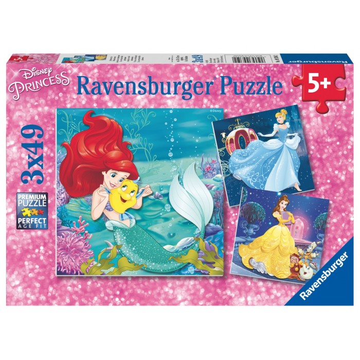 Casse-tête: Aventure Des Princesses - 3x49 pcs - Ravensburger