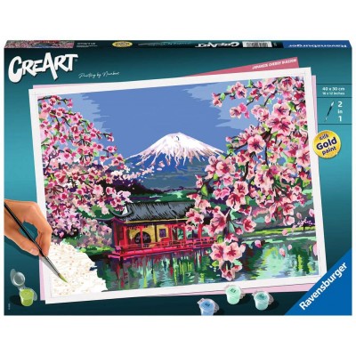 Peinture par numéros CreArt : Japanese Cherry Blossom (40 x 30 cm)