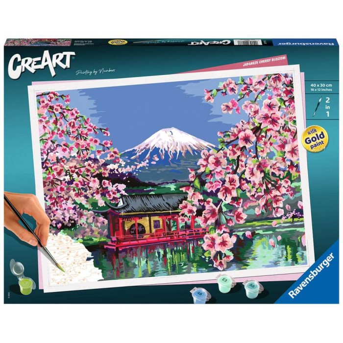 Peinture à numéros CreArt : Japanese Cherry Blossom (30 x 40 cm)