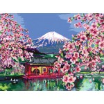 Peinture par numéros CreArt : Japanese Cherry Blossom (40 x 30 cm)