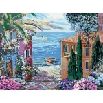 Peinture par numéros CreArt : Mediterranean Landscape (40 x 30 cm)
