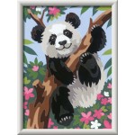 Peinture par numéros CreArt pour enfants : Playful Panda (18 x 24 cm)