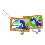 Peinture par numéros CreArt pour enfants : Land of the Dinosaurs - 2 tableaux (32 x 22 cm par tableau)