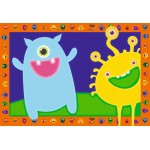 Peinture par numéros CreArt pour enfants : Silly Monsters - 2 tableaux (32 x 22 cm par tableau)