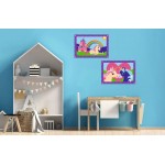 Peinture par numéros CreArt pour enfants : Magical Unicorns - 2 tableaux (32 x 22 cm par tableau)