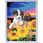 Peinture par numéros CreArt pour enfants : Sunset paw-fection (18 x 24 cm)
