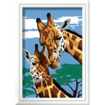 Peinture par numéros CreArt pour enfants : Cute Giraffes (13 x 18 cm)