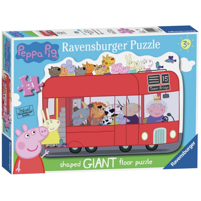Casse-tête de plancher : Peppa Pig - London Bus - 24 pcs - Ravensburger