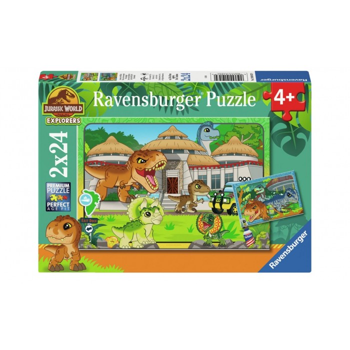 Casse-tête : Jurassic World - Jurassic World Explorers - 2x24 pcs - Ravensburger