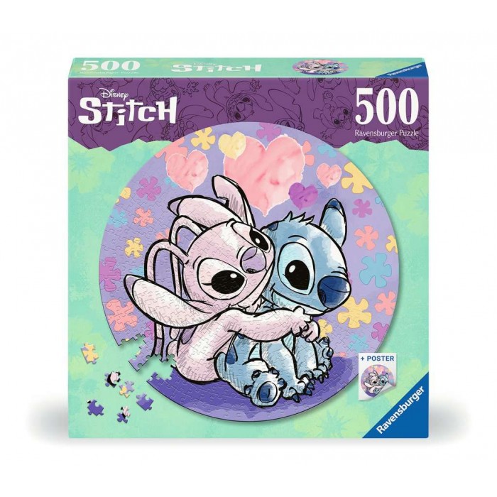 Casse-tête : Disney - Stitch (puzzle rond) - 500 pcs - Ravensburger