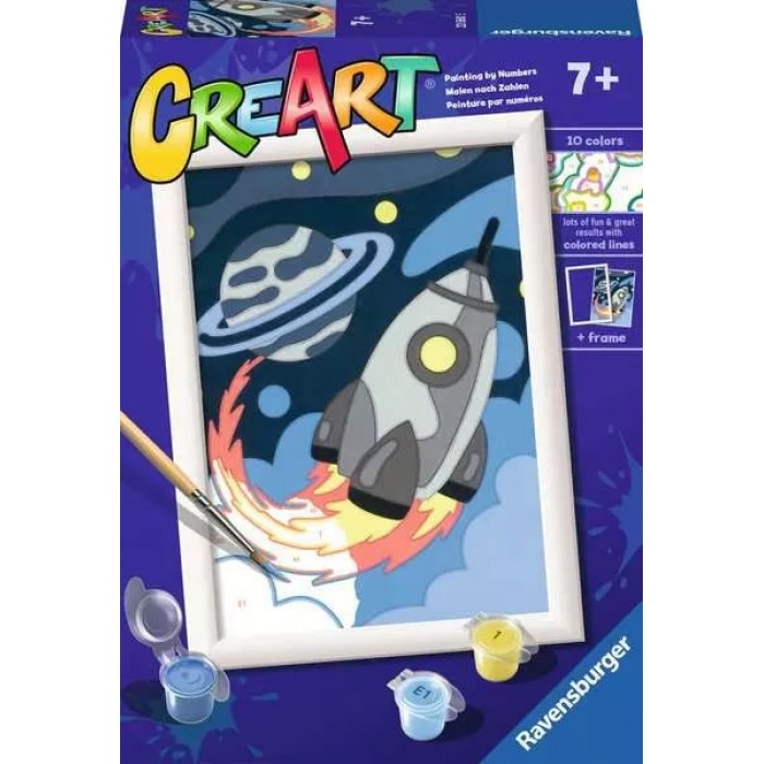 Peinture à numéros CreArt pour enfant : Space Explorer (18 x 13 cm)