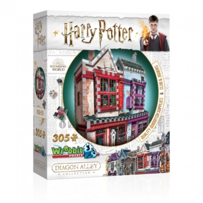 Casse-tête 3D: Harry Potter - Magasin D'Accessoires De Quidditch & Slug & Jiggers - 305 pcs - Wrebbit