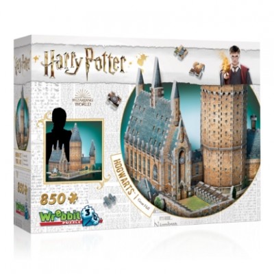 Casse-tête 3D: Harry Potter - Poudlard - Grande Salle - 850 pcs - Wrebbit