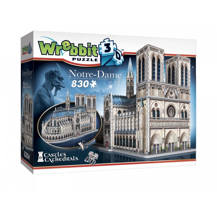 Casse-tête 3D : Notre-Dame De Paris - 830 pcs - Wrebbit
